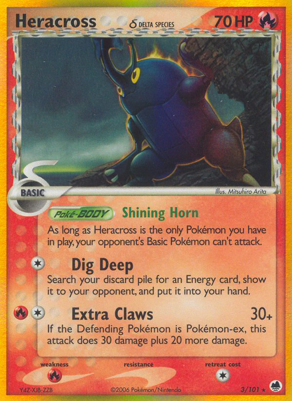 Heracross δ - Dragon Frontiers - #3 - Pokemon TCG card