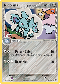 Nidorina δ - Dragon Frontiers - #34 - Pokemon TCG card