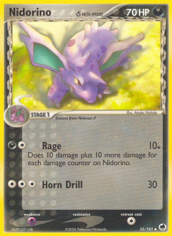 Nidorino δ - Dragon Frontiers - #35 - Pokemon TCG card