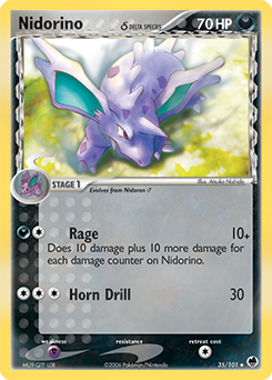 Nidorino δ - Dragon Frontiers - #35 - Pokemon TCG card