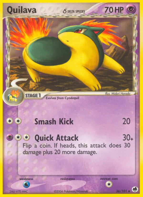 Quilava δ - Dragon Frontiers - #36 - Pokemon TCG card