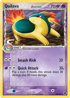 Quilava δ #36 Quilava δ - Dragon Frontiers - #36 - Pokemon TCG card