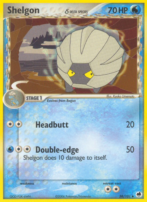 Shelgon δ - Dragon Frontiers - #38 - Pokemon TCG card
