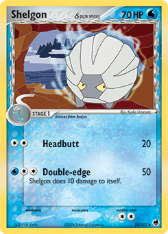 Shelgon δ - Dragon Frontiers - #38 - Pokemon TCG card