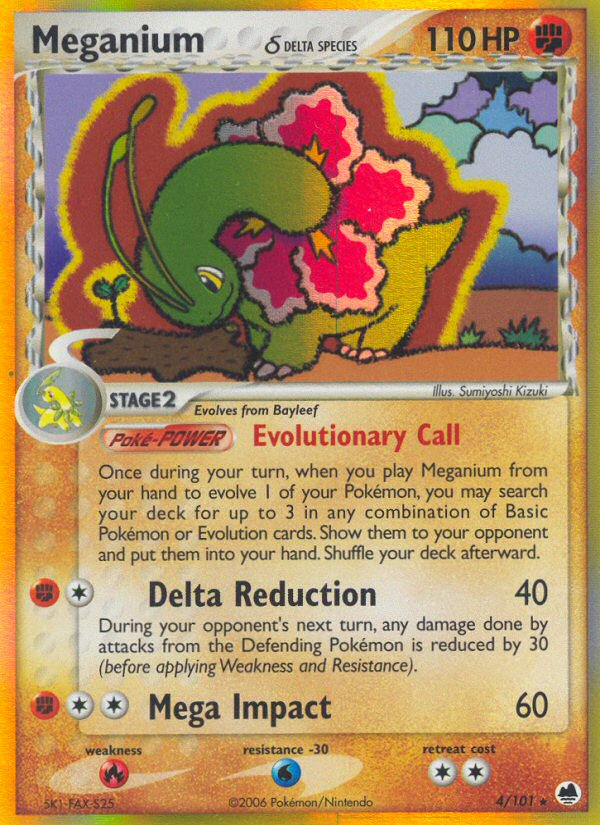 Meganium δ - Dragon Frontiers - #4 - Pokemon TCG card