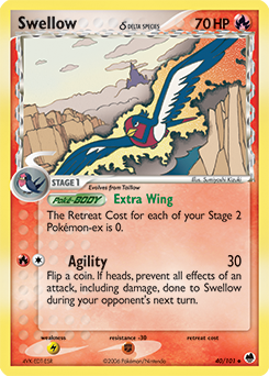 Swellow δ #40 Swellow δ - Dragon Frontiers - #40 - Pokemon TCG card
