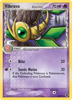 Vibrava δ #42 Vibrava δ - Dragon Frontiers - #42 - Pokemon TCG card