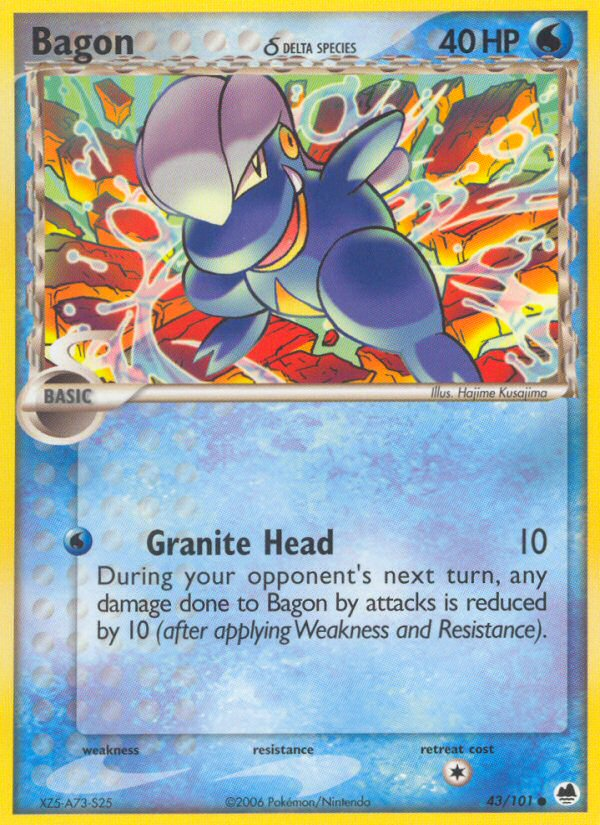 Bagon δ - Dragon Frontiers - #43 - Pokemon TCG card