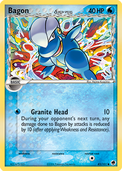 Bagon δ - Dragon Frontiers - #43 - Pokemon TCG card