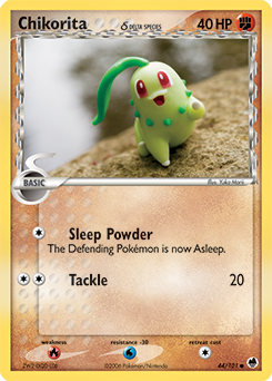 Chikorita δ #44 Chikorita δ - Dragon Frontiers - #44 - Pokemon TCG card