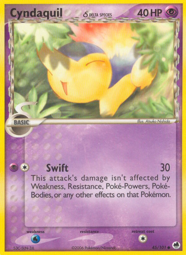 Cyndaquil δ - Dragon Frontiers - #45 - Pokemon TCG card