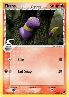 Ekans δ #47 Ekans δ - Dragon Frontiers - #47 - Pokemon TCG card