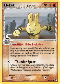 Elekid δ #48 Elekid δ - Dragon Frontiers - #48 - Pokemon TCG card