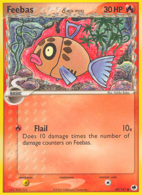 Feebas δ - Dragon Frontiers - #49 - Pokemon TCG card