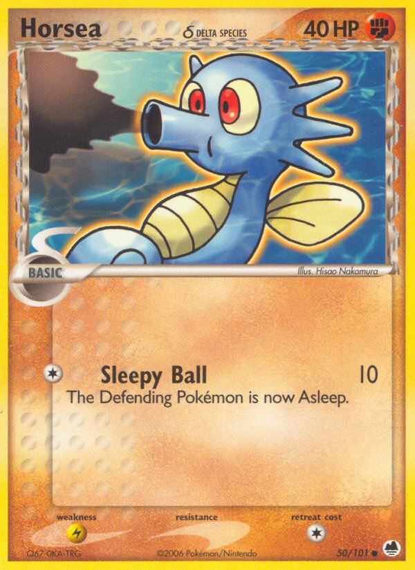 Horsea δ - Dragon Frontiers - #50 - Pokemon TCG card