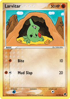 Larvitar #51 Larvitar - Dragon Frontiers - #51 - Pokemon TCG card