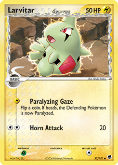 Larvitar δ #52 Larvitar δ - Dragon Frontiers - #52 - Pokemon TCG card