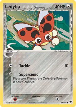 Ledyba δ #53 Ledyba δ - Dragon Frontiers - #53 - Pokemon TCG card