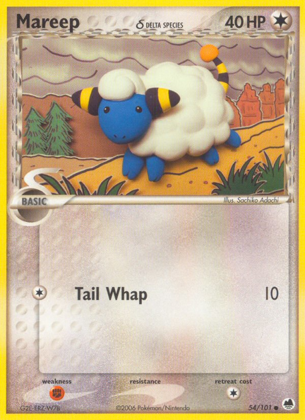 Mareep δ - Dragon Frontiers - #54 - Pokemon TCG card