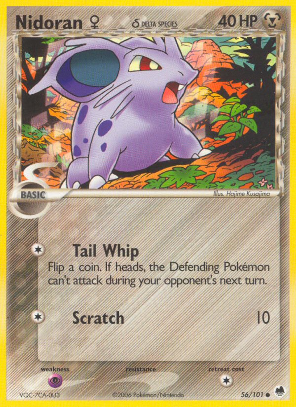 Nidoran ♀ δ - Dragon Frontiers - #56 - Pokemon TCG card