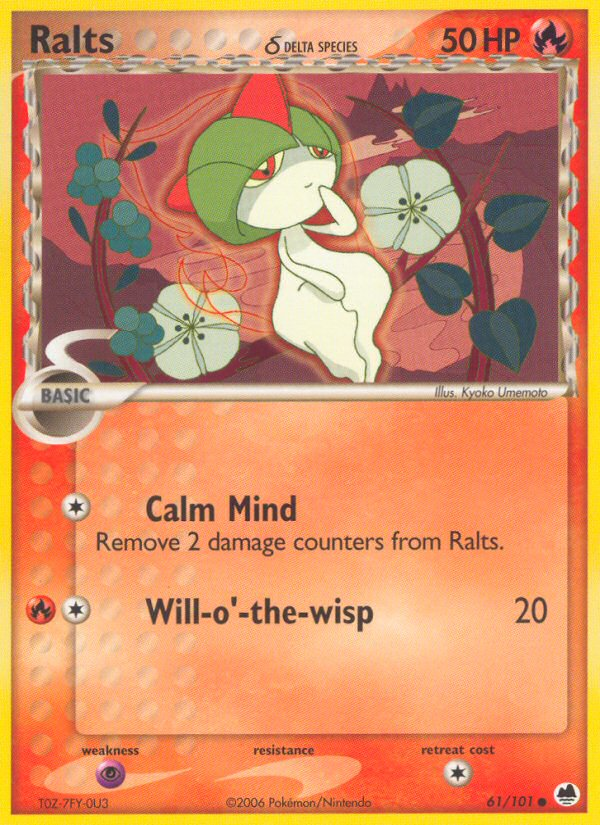Ralts δ - Dragon Frontiers - #61 - Pokemon TCG card
