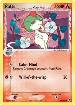 Ralts δ #61 Ralts δ - Dragon Frontiers - #61 - Pokemon TCG card