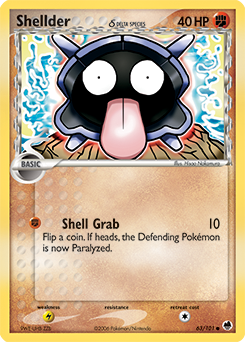 Shellder δ #63 Shellder δ - Dragon Frontiers - #63 - Pokemon TCG card