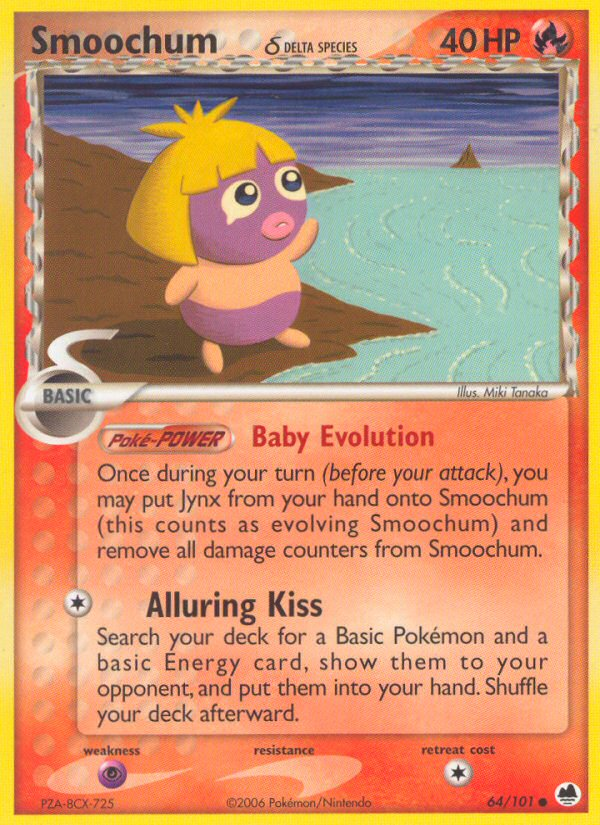 Smoochum δ - Dragon Frontiers - #64 - Pokemon TCG card