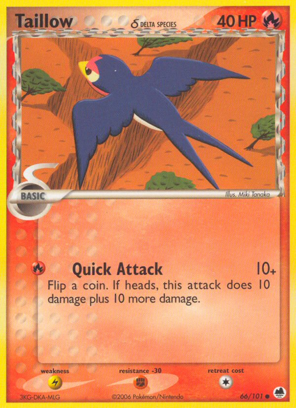 Taillow δ - Dragon Frontiers - #66 - Pokemon TCG card