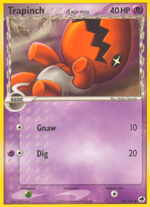 Trapinch δ - Dragon Frontiers - #68 - Pokemon TCG card