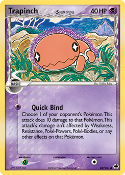 Trapinch δ #69 Trapinch δ - Dragon Frontiers - #69 - Pokemon TCG card
