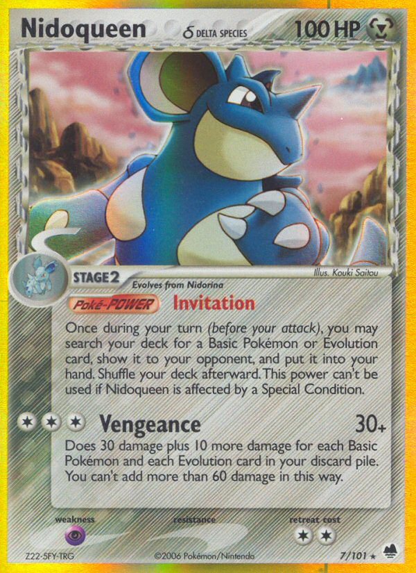 Nidoqueen δ - Dragon Frontiers - #7 - Pokemon TCG card