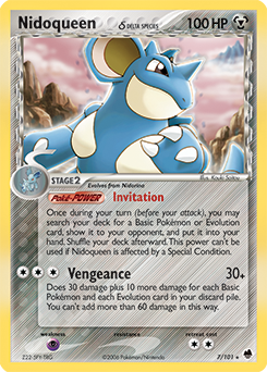 Nidoqueen δ #7 Nidoqueen δ - Dragon Frontiers - #7 - Pokemon TCG card