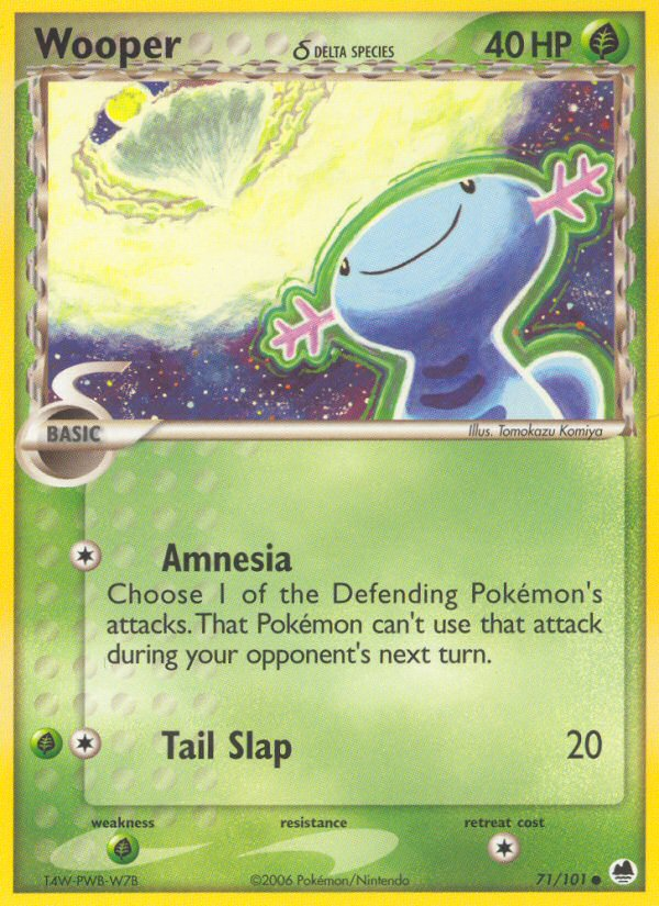 Wooper δ - Dragon Frontiers - #71 - Pokemon TCG card