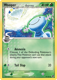 Wooper δ #71 Wooper δ - Dragon Frontiers - #71 - Pokemon TCG card
