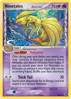 Ninetales δ #8 Ninetales δ - Dragon Frontiers - #8 - Pokemon TCG card