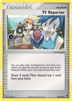 TV Reporter - Dragon Frontiers - #82 - Pokemon TCG card