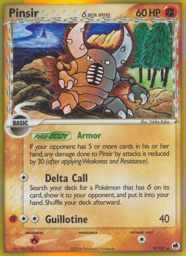 Pinsir δ - Dragon Frontiers - #9 - Pokemon TCG card