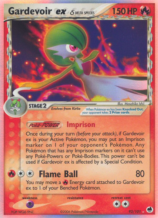 Gardevoir ex δ - Dragon Frontiers - #93 - Pokemon TCG card