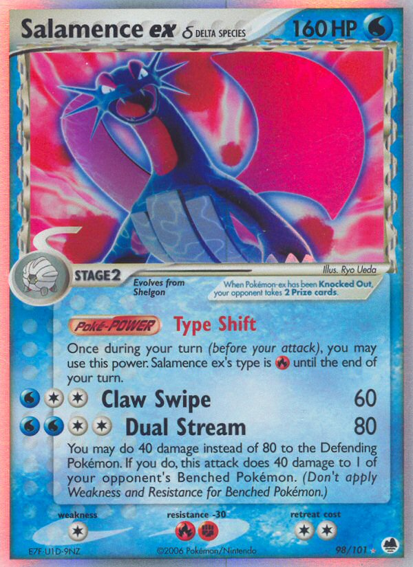 Salamence ex δ - Dragon Frontiers - #98 - Pokemon TCG card