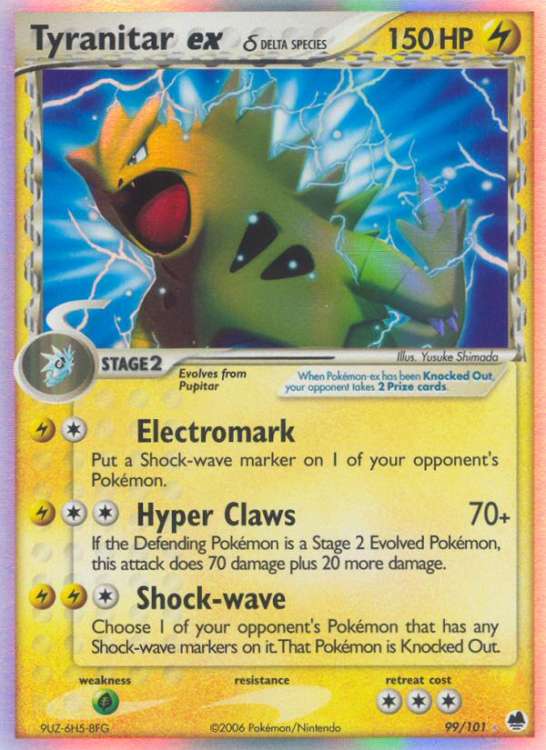 Tyranitar ex δ - Dragon Frontiers - #99 - Pokemon TCG card