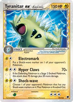 Tyranitar ex δ - Dragon Frontiers - #99 - Pokemon TCG card