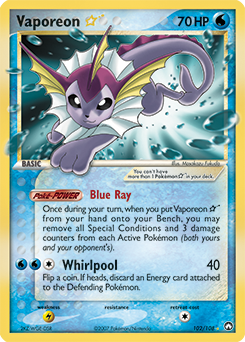 Vaporeon ★ #102 Vaporeon ★ - Power Keepers - #102 - Pokemon TCG card