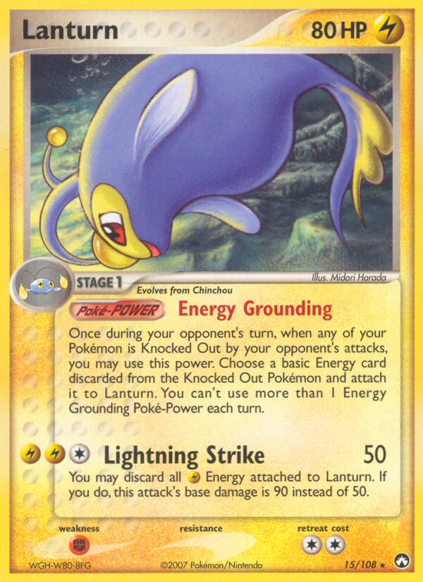 Lanturn - Power Keepers - #15 - Pokemon TCG card