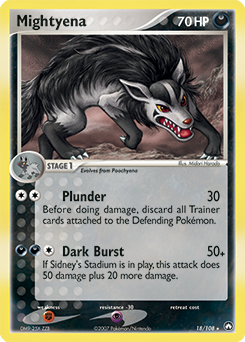 Mightyena #18 Mightyena - Power Keepers - #18 - Pokemon TCG card