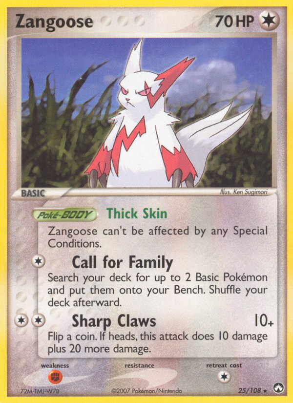 Zangoose - Power Keepers - #25 - Pokemon TCG card