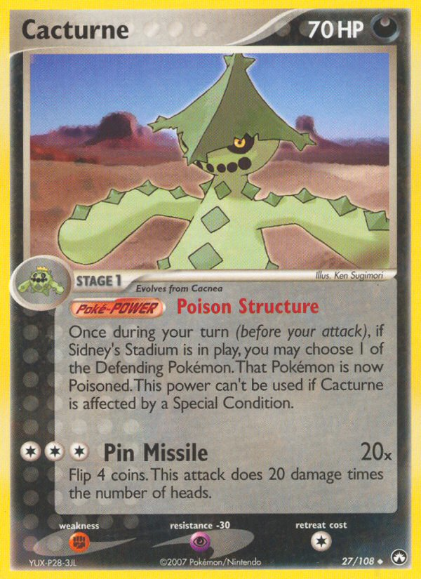 Cacturne - Power Keepers - #27 - Pokemon TCG card