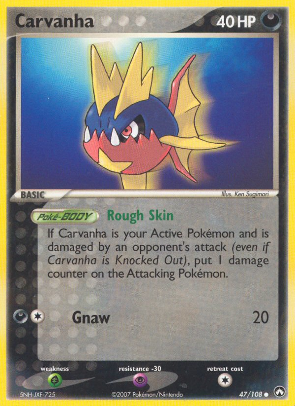 Carvanha - Power Keepers - #47 - Pokemon TCG card