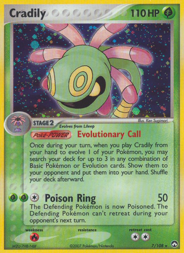 Cradily - Power Keepers - #7 - Pokemon TCG card