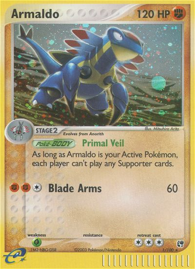 Armaldo - Sandstorm - #1 - Pokemon TCG card